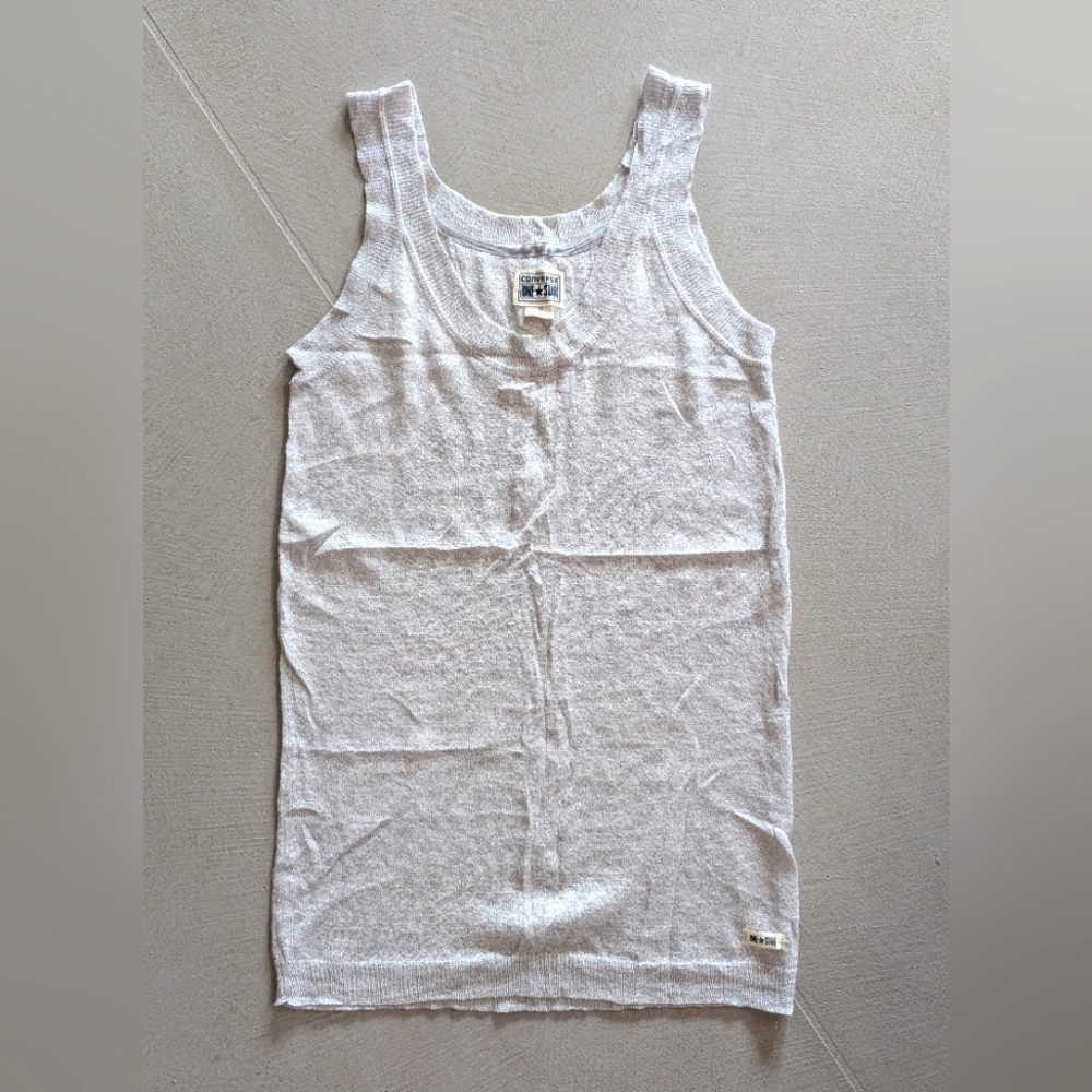 Converse Silver Metallic Tank Top